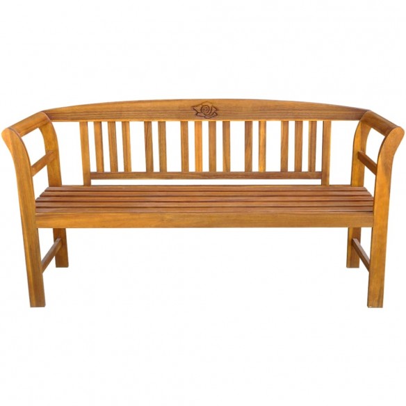 Banc de jardin avec coussin 157 cm Bois d'acacia massif