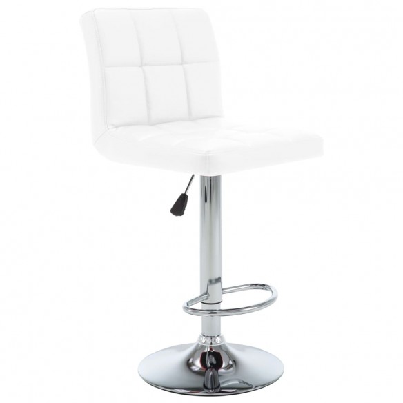 Tabourets de bar lot de 2 blanc similicuir