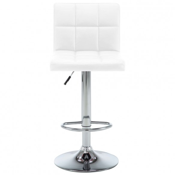 Tabourets de bar lot de 2 blanc similicuir