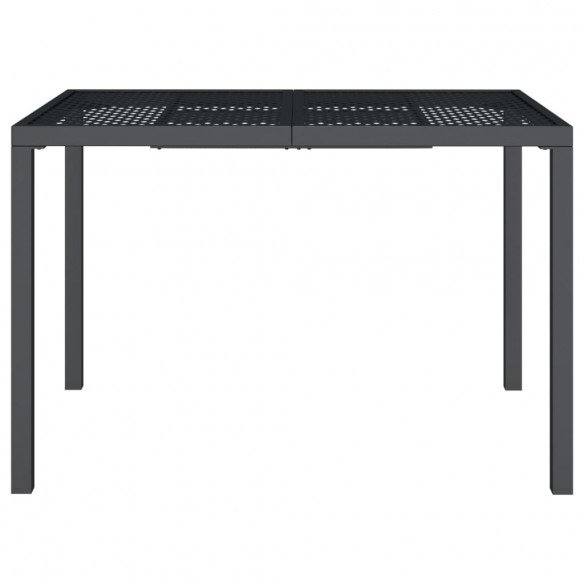 Table de jardin anthracite 110x80x72 cm acier