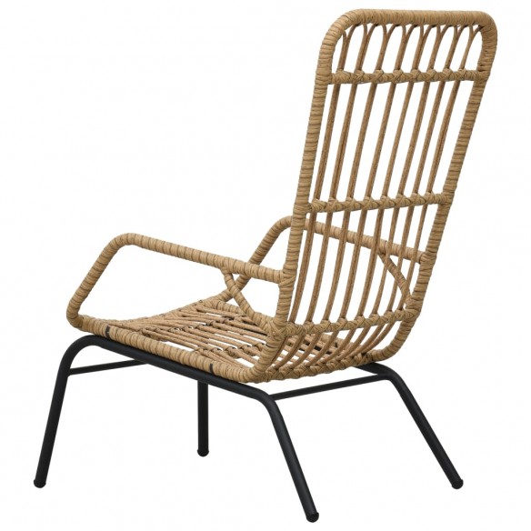 Chaise de jardin Résine tressée Marron clair