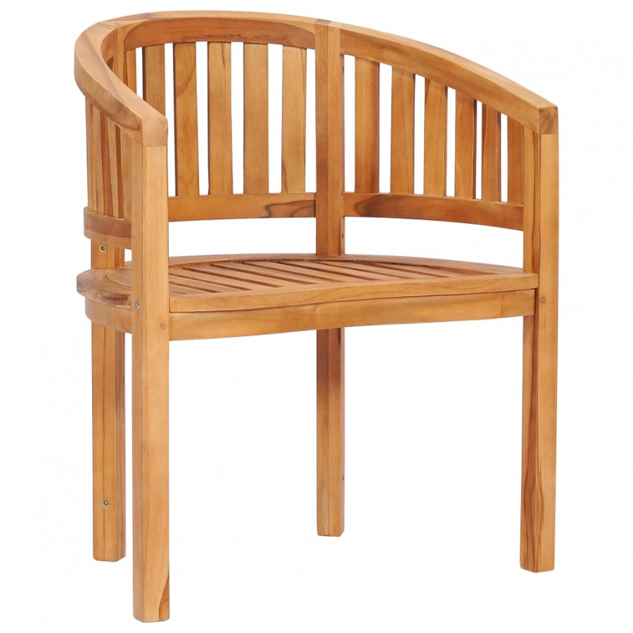 Chaise en forme de banane Bois de teck solide