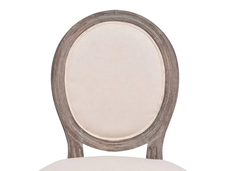 Chaises à manger lot de 2 crème tissu