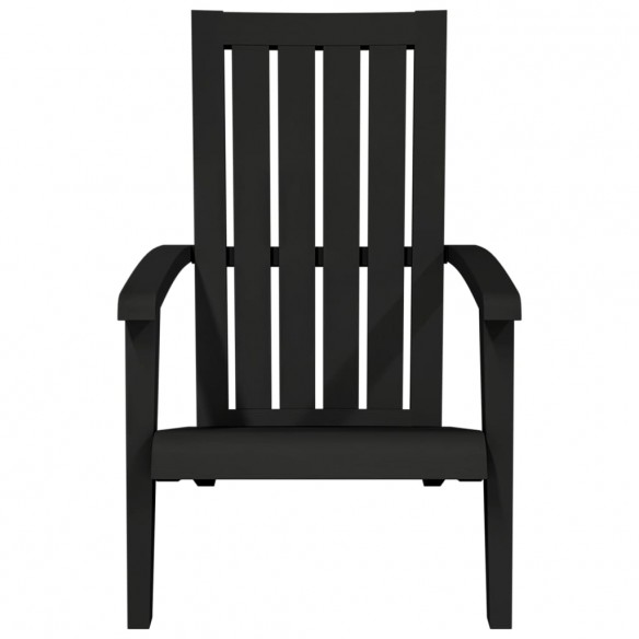 Chaise de jardin Adirondack noir polypropylène