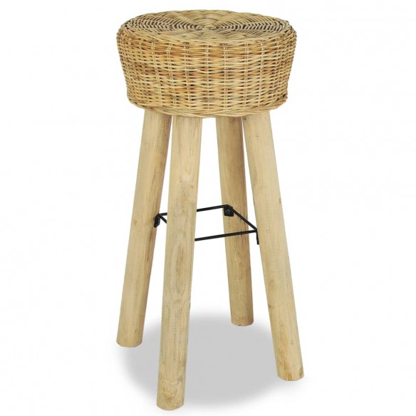 Tabourets de bar lot de 2 rotin naturel