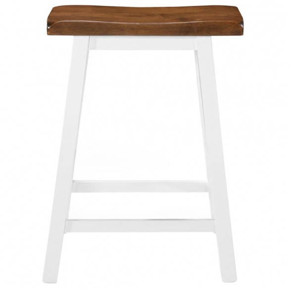 Tabourets de bar lot de 2 bois massif