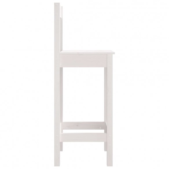 Tabourets de bar 2 pcs blanc 40x41,5x112 cm bois massif de pin