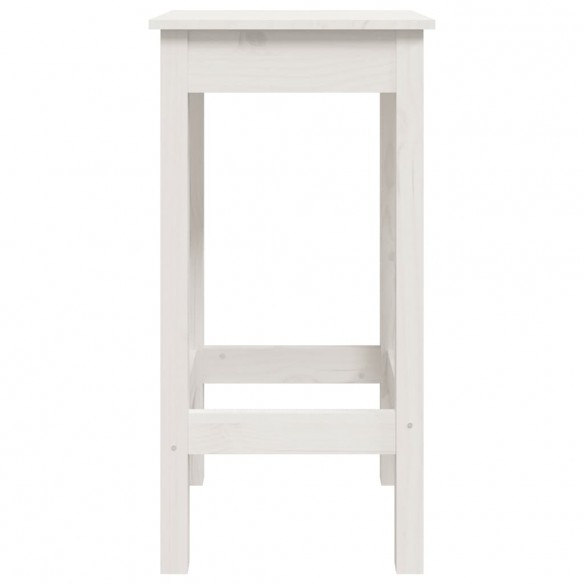 Tabourets de bar 2 pcs blanc 40x40x78 cm bois massif de pin