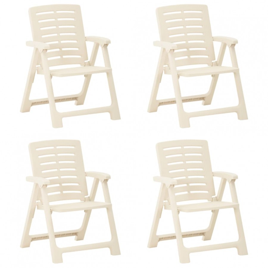 Chaises de jardin 4 pcs Plastique Blanc