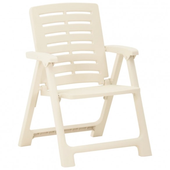 Chaises de jardin 4 pcs Plastique Blanc