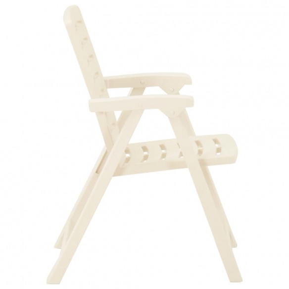 Chaises de jardin 4 pcs Plastique Blanc