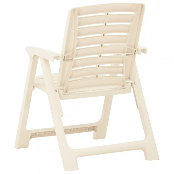 Chaises de jardin 4 pcs Plastique Blanc