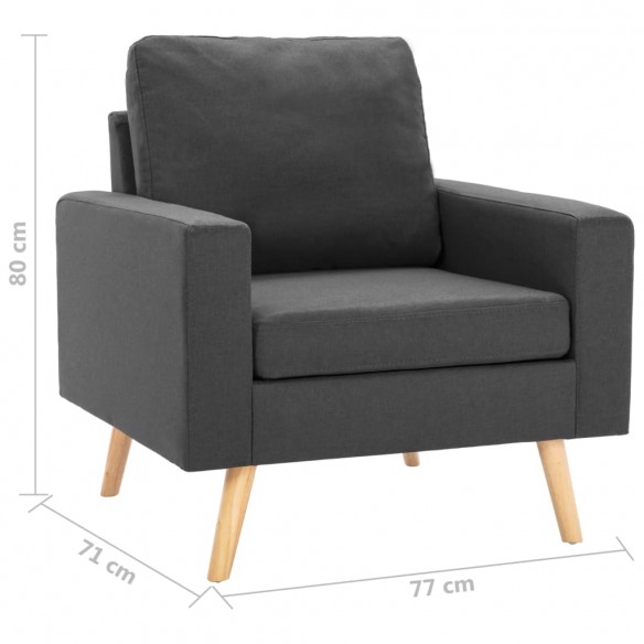 Fauteuil Gris foncé Tissu