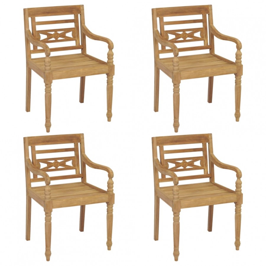 Chaises Batavia 4 pcs Bois de teck solide