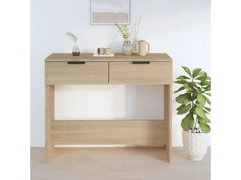Table console Chêne sonoma 90x36x75 cm 