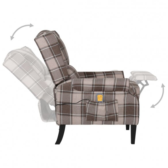 Fauteuil inclinable de massage Beige Tissu