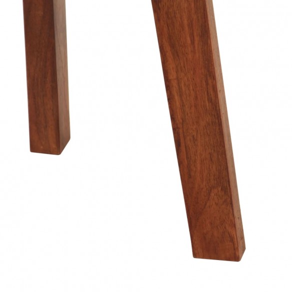 Tabourets de bar 2 pcs Cuir véritable et bois d'acacia solide