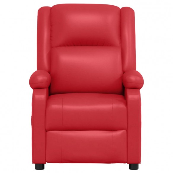 Fauteuil de massage électrique Rouge Similicuir