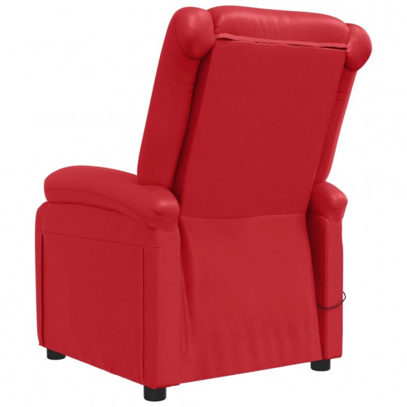 Fauteuil de massage électrique Rouge Similicuir