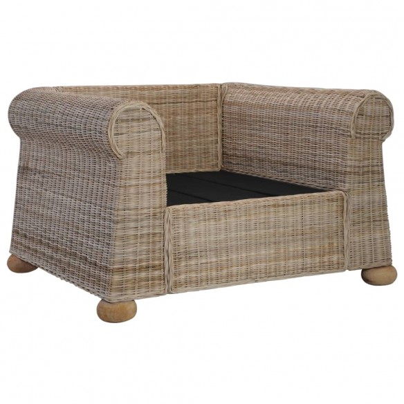 Fauteuil avec coussins Rotin naturel