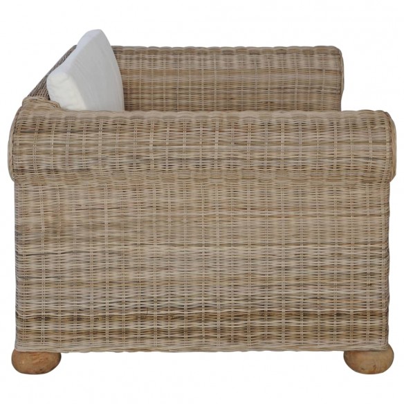 Fauteuil avec coussins Rotin naturel