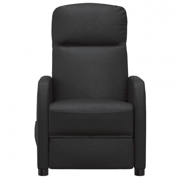 Fauteuil électrique de massage Noir Similicuir