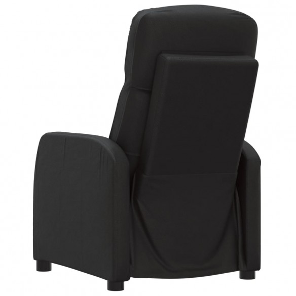 Fauteuil électrique de massage Noir Similicuir