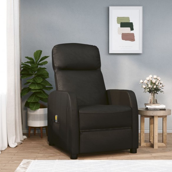 Fauteuil de massage Noir Similicuir