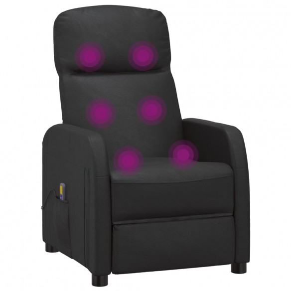 Fauteuil de massage Noir Similicuir