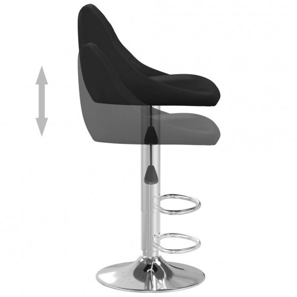 Tabourets de bar lot de 2 noir similicuir