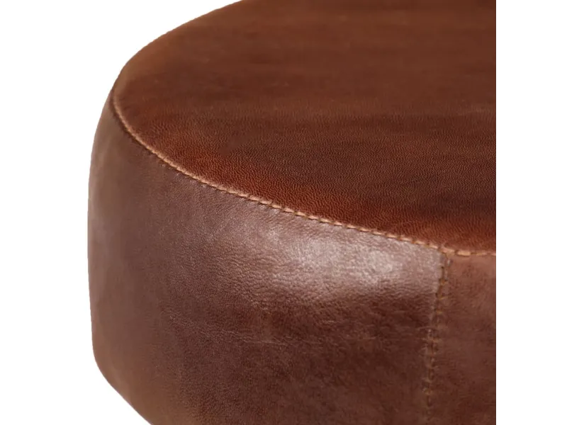 Chaises de bar lot de 2 cuir véritable et bois d'acacia solide