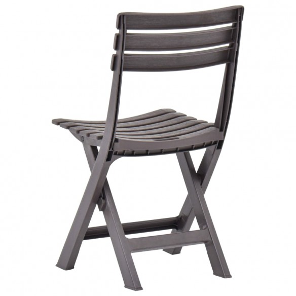 Chaises de jardin pliables 2 pcs Plastique Mocha