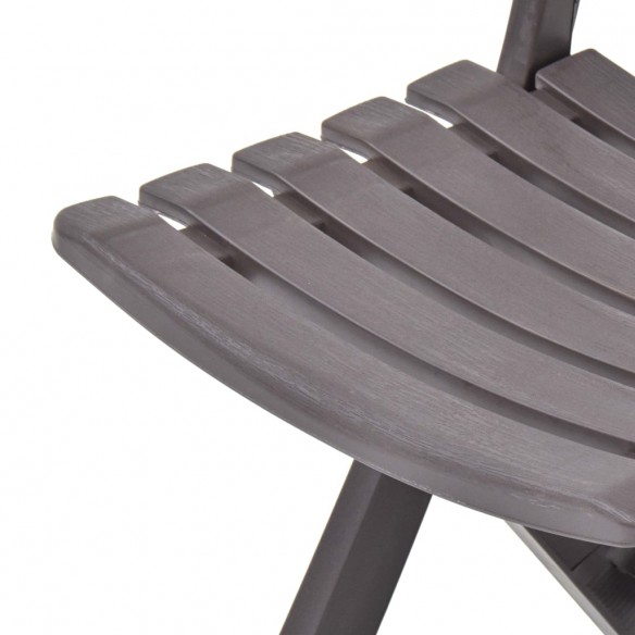 Chaises de jardin pliables 2 pcs Plastique Mocha