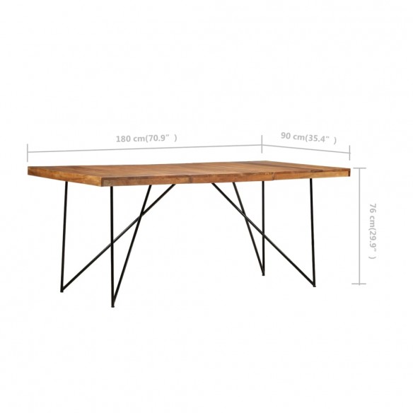 Table de salle à manger 180x90x76 cm Bois d'acacia massif