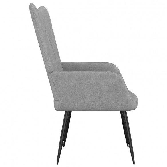 Chaise de relaxation Gris clair Tissu