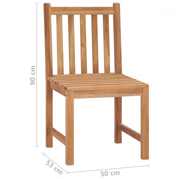 Chaises de jardin 4 pcs Bois de teck solide