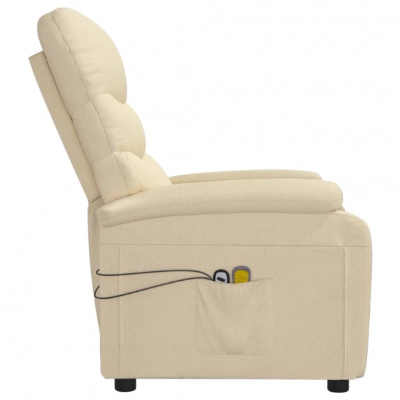 Fauteuil électrique de massage Crème Tissu