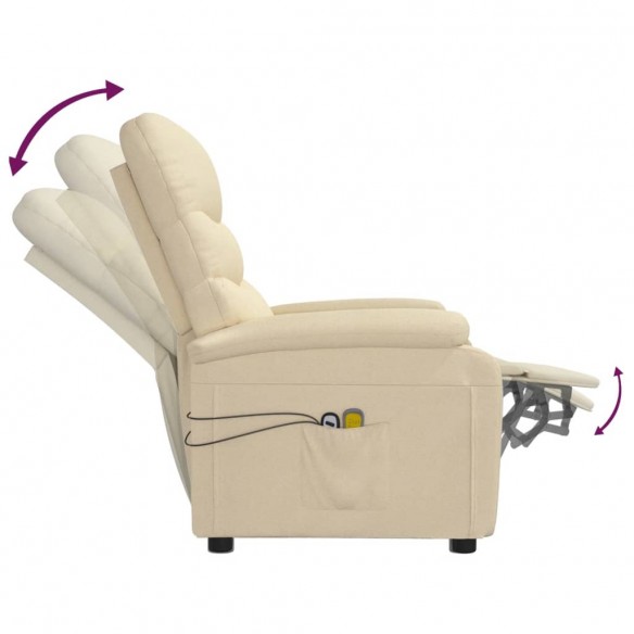 Fauteuil électrique de massage Crème Tissu