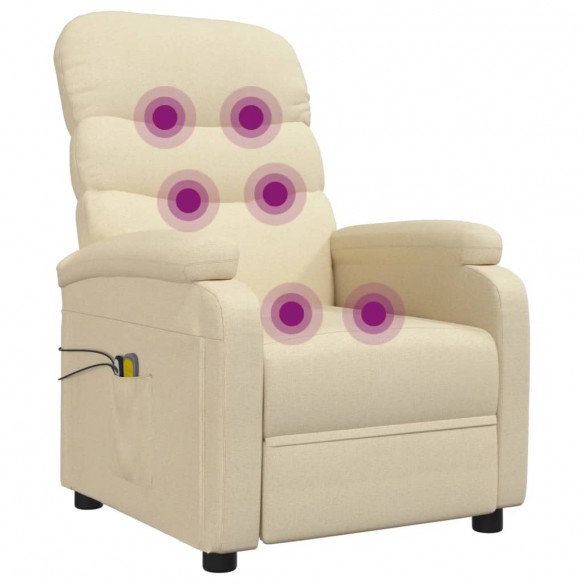 Fauteuil électrique de massage Crème Tissu