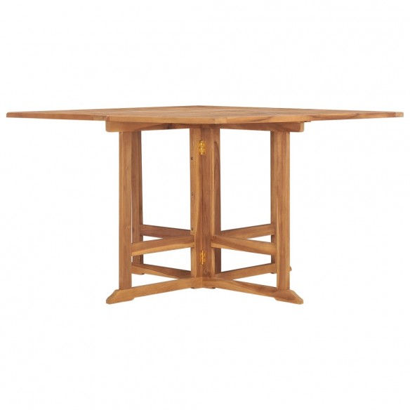 Table à dîner pliable de jardin 120x120x75 cm Teck solide