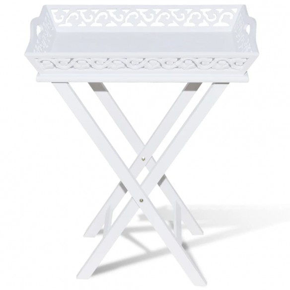 Table d'appoint avec plateau Blanc