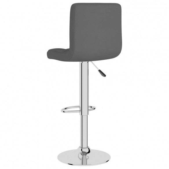 Tabourets de bar lot de 2 gris foncé tissu