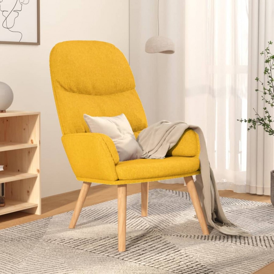 Chaise de relaxation Jaune moutarde Tissu