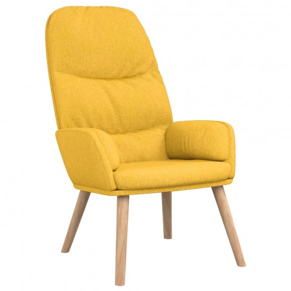 Chaise de relaxation Jaune moutarde Tissu