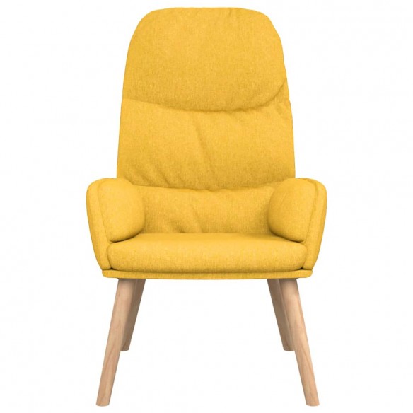 Chaise de relaxation Jaune moutarde Tissu