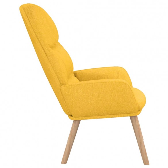 Chaise de relaxation Jaune moutarde Tissu