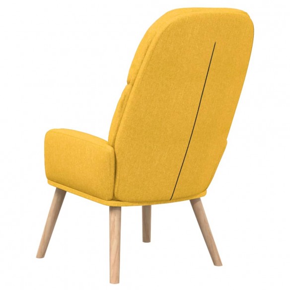 Chaise de relaxation Jaune moutarde Tissu