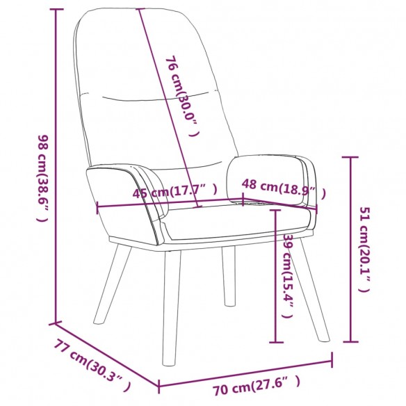 Chaise de relaxation Jaune moutarde Tissu