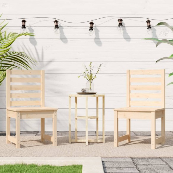 Chaises de jardin 2 pcs 40,5x48x91,5 cm bois massif de pin