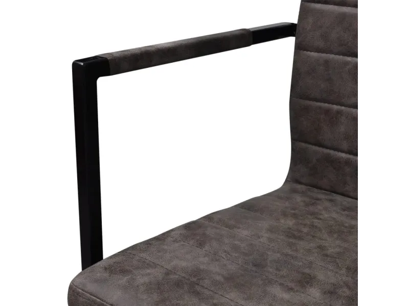 Chaises à manger cantilever lot de 2 marron similicuir